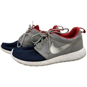 NikeiD Roshe Running Shoes Mens Size 7.5 Gray Blue Red